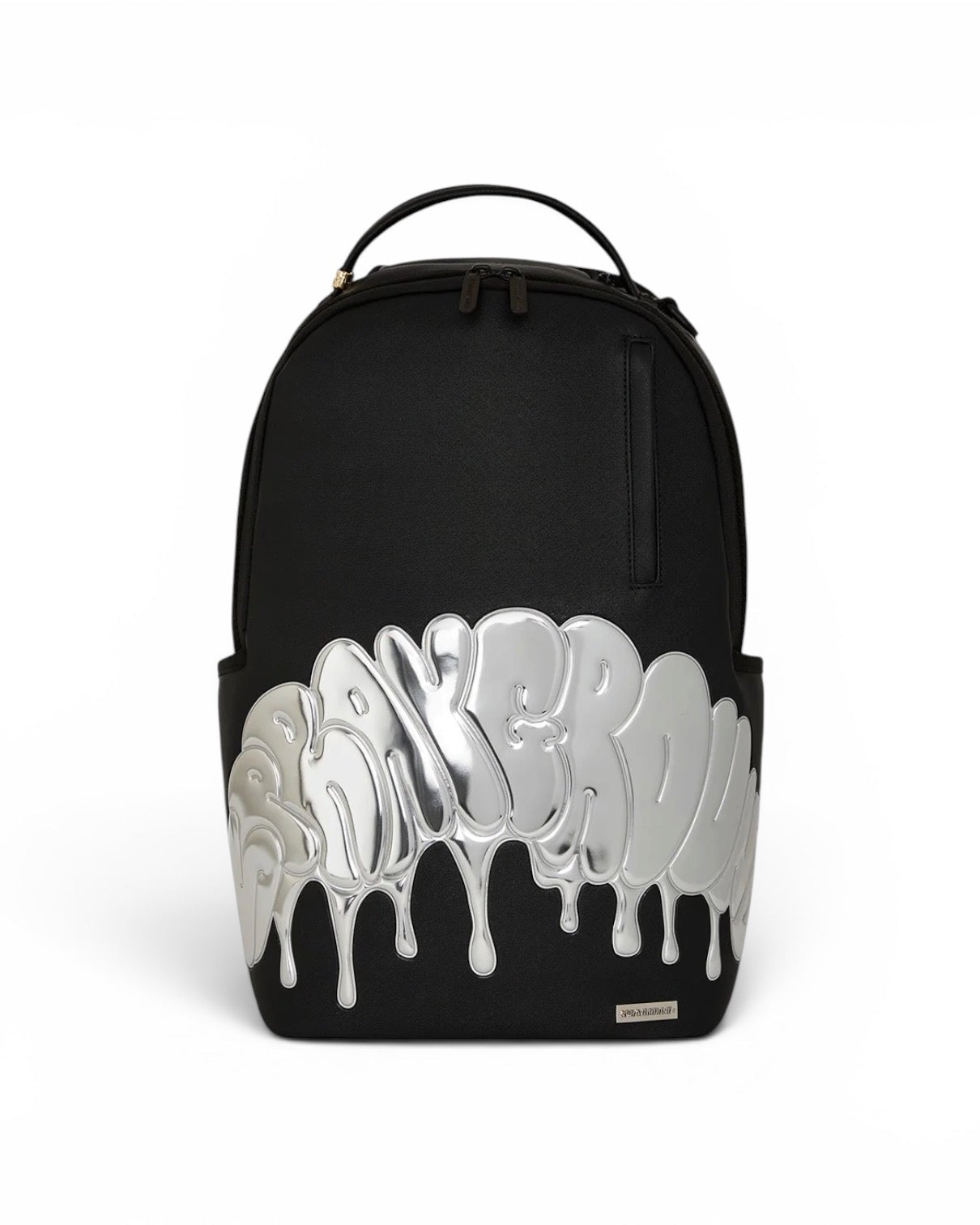 Sprayground Backpack - Black/Silver Bubble Letters