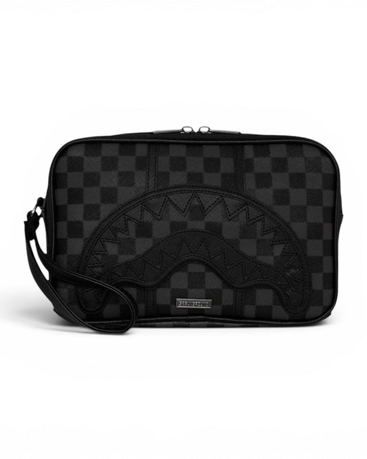 Sprayground Toiletry Bag - Black/Grey Checkered